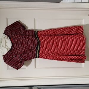 Maeve by Anthropologie Red/Black Bunny Rabbit Dress